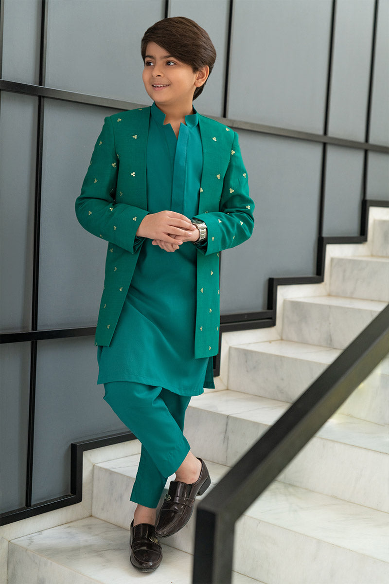 Jade Green prince coat kids