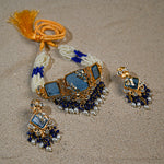 Blue Doublet Stone Choker set