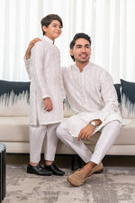 White Embroidered kurta combo