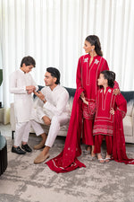 White Embroidered kurta combo