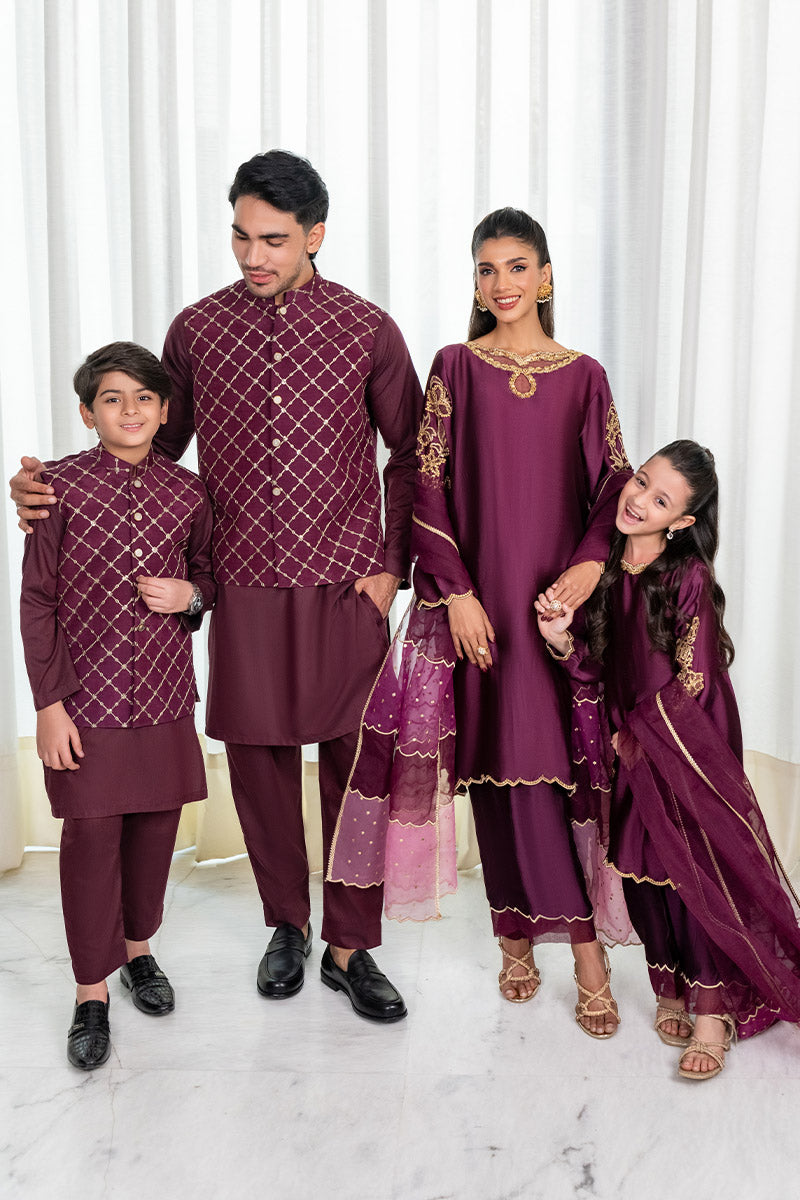 Deep Plum Waistcoat Combo