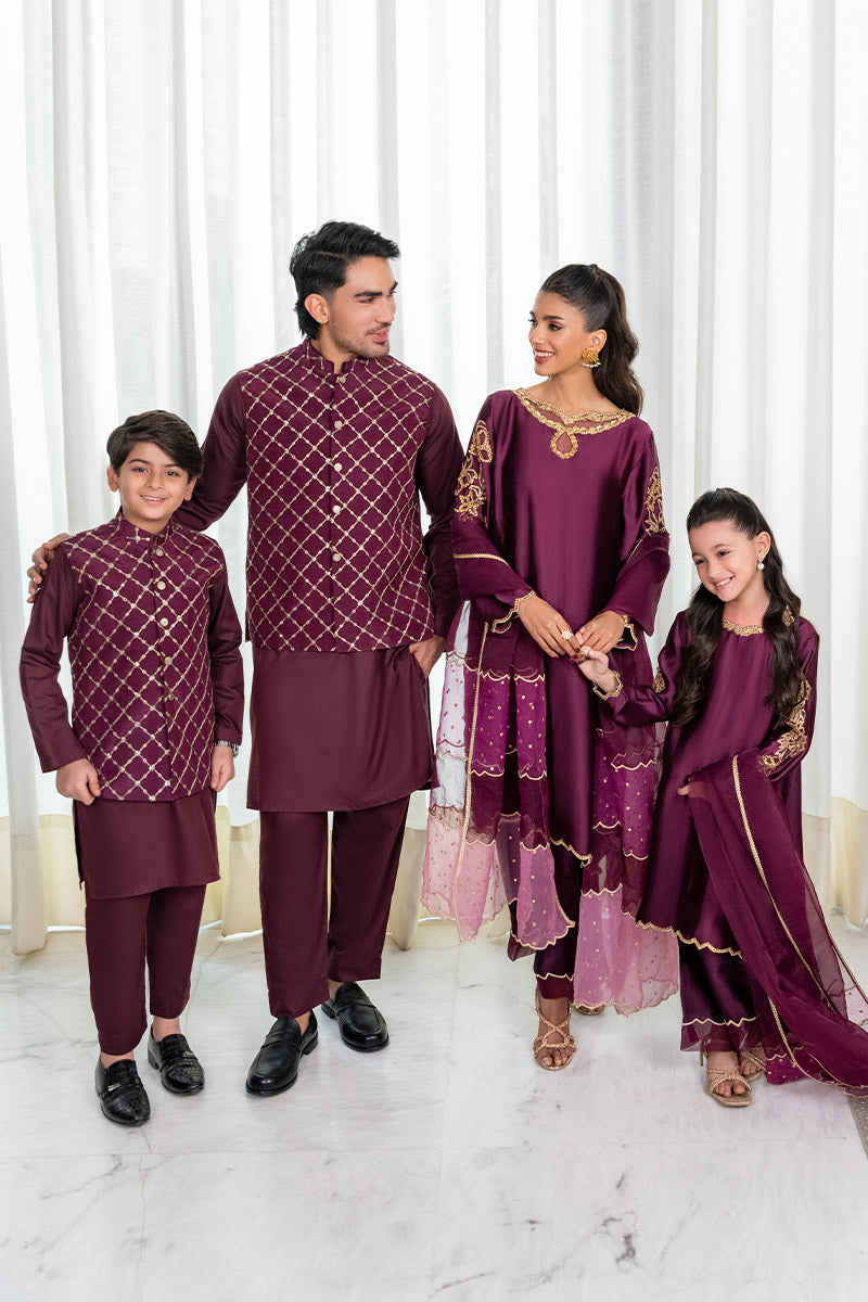 Deep Plum Waistcoat Combo