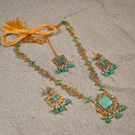 Sea Green Gold Mala Set