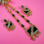 Black Square Metallic Mala Set