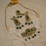 Emerald Mega Gold Choker Set