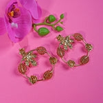 Swaroski Floral Leaf Earrings