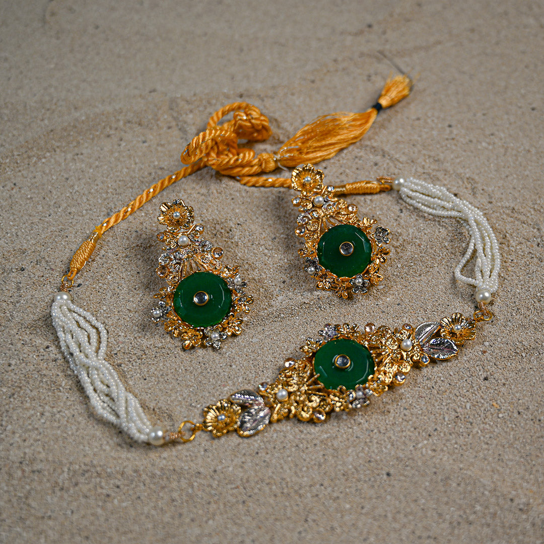 Egyptian Emerald Choker Set