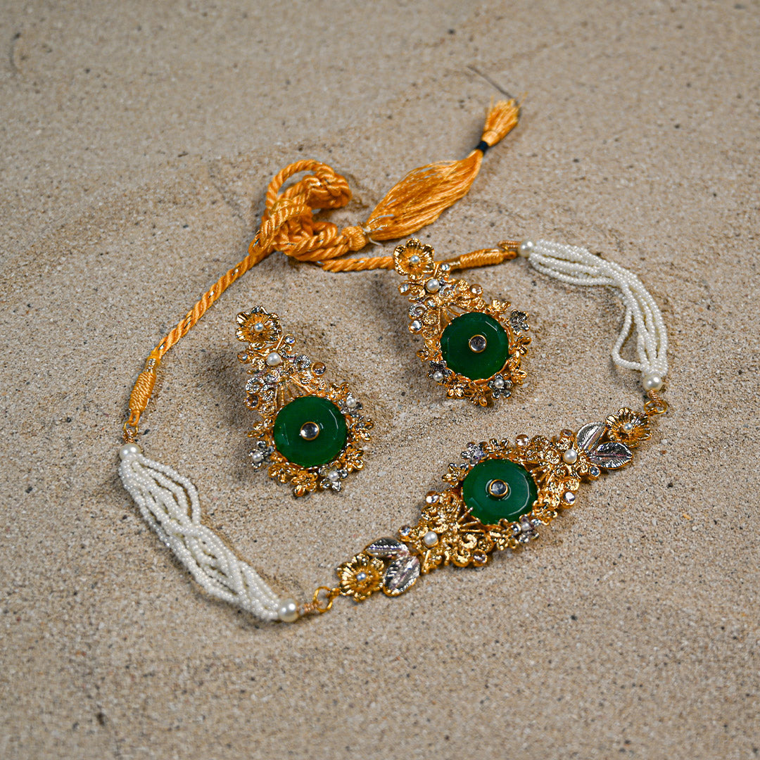 Egyptian Emerald Choker Set