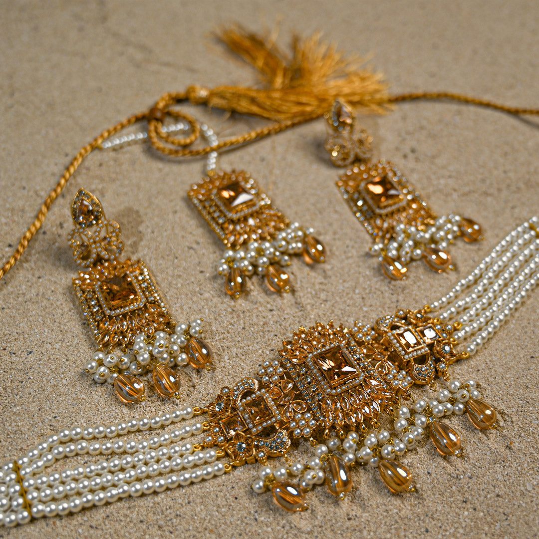 Champagne Gold Choker Set