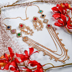 Maroon Multi Chain Hanging Mala set