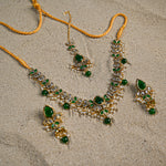Emerald Drop Choker Set