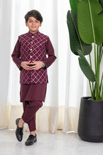 Deep Plum Waistcoat Kids