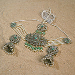 Sea Green Jhumki Choker Set