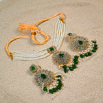 Emerald zircon Choker Set