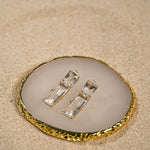 Clear Cylinder Earrings
