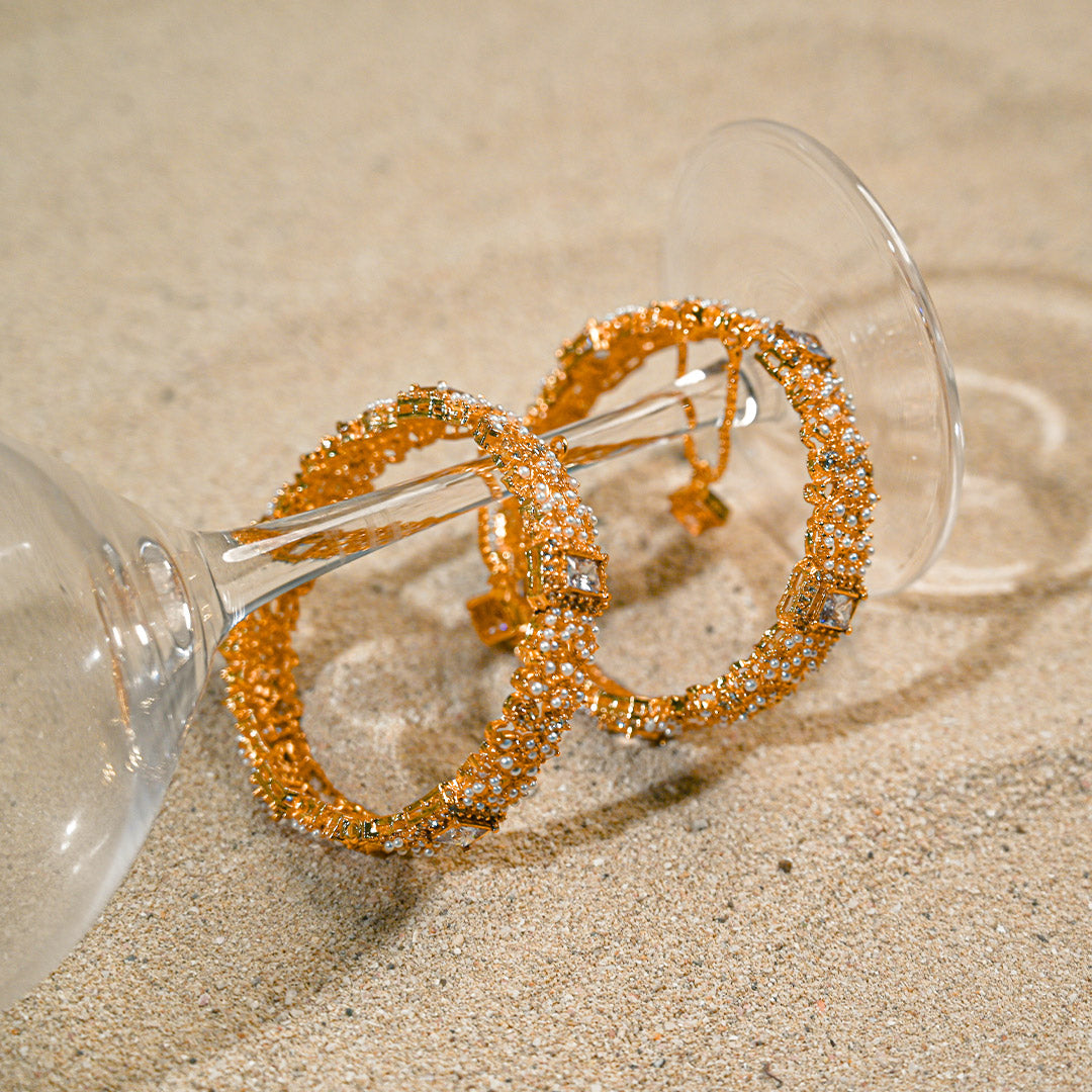 Pearl Zircon Bangles