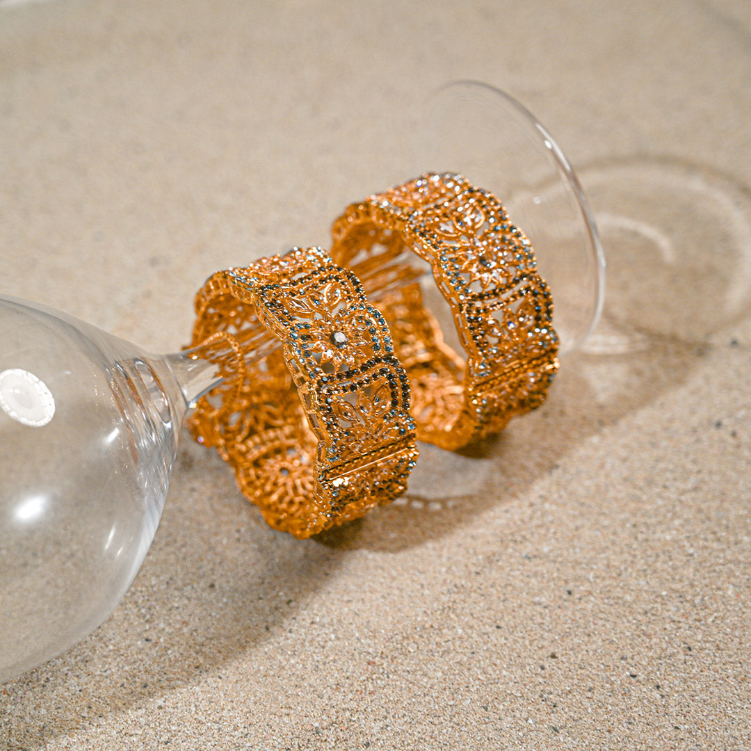 Champagne FloralBangles