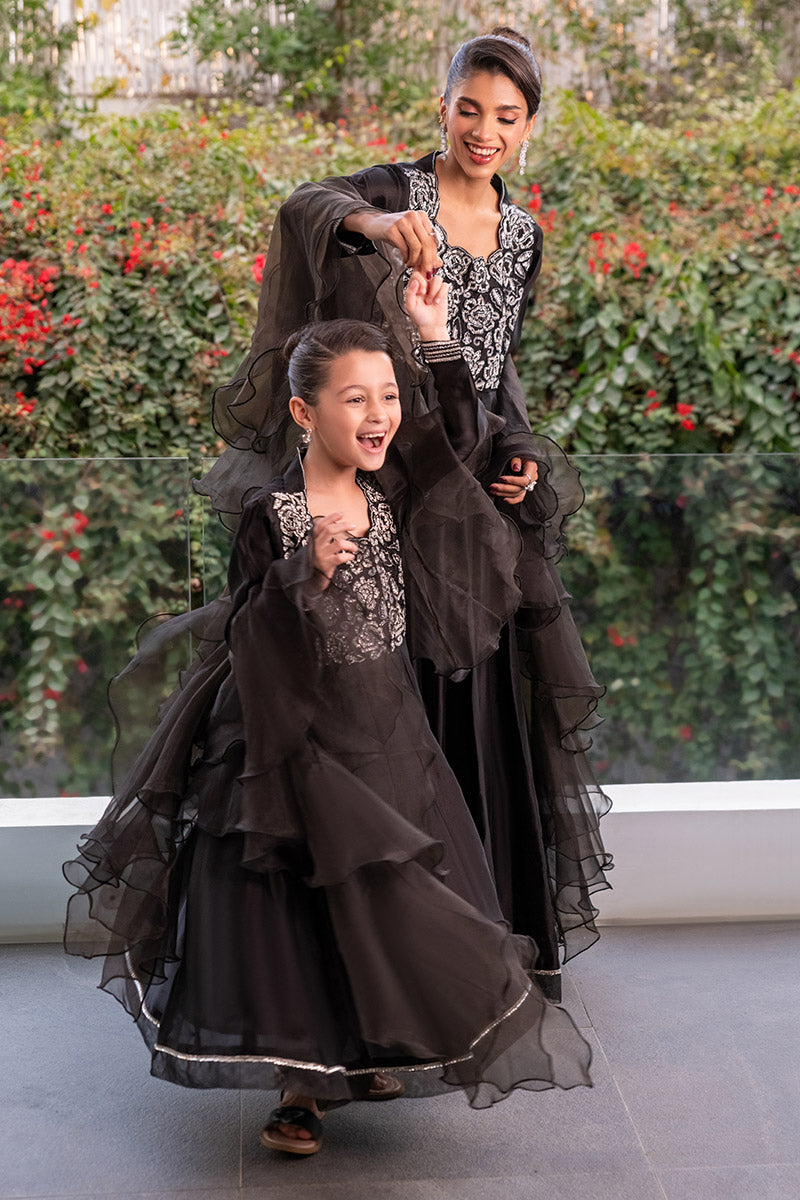 Elegant Black Kalidar Combo