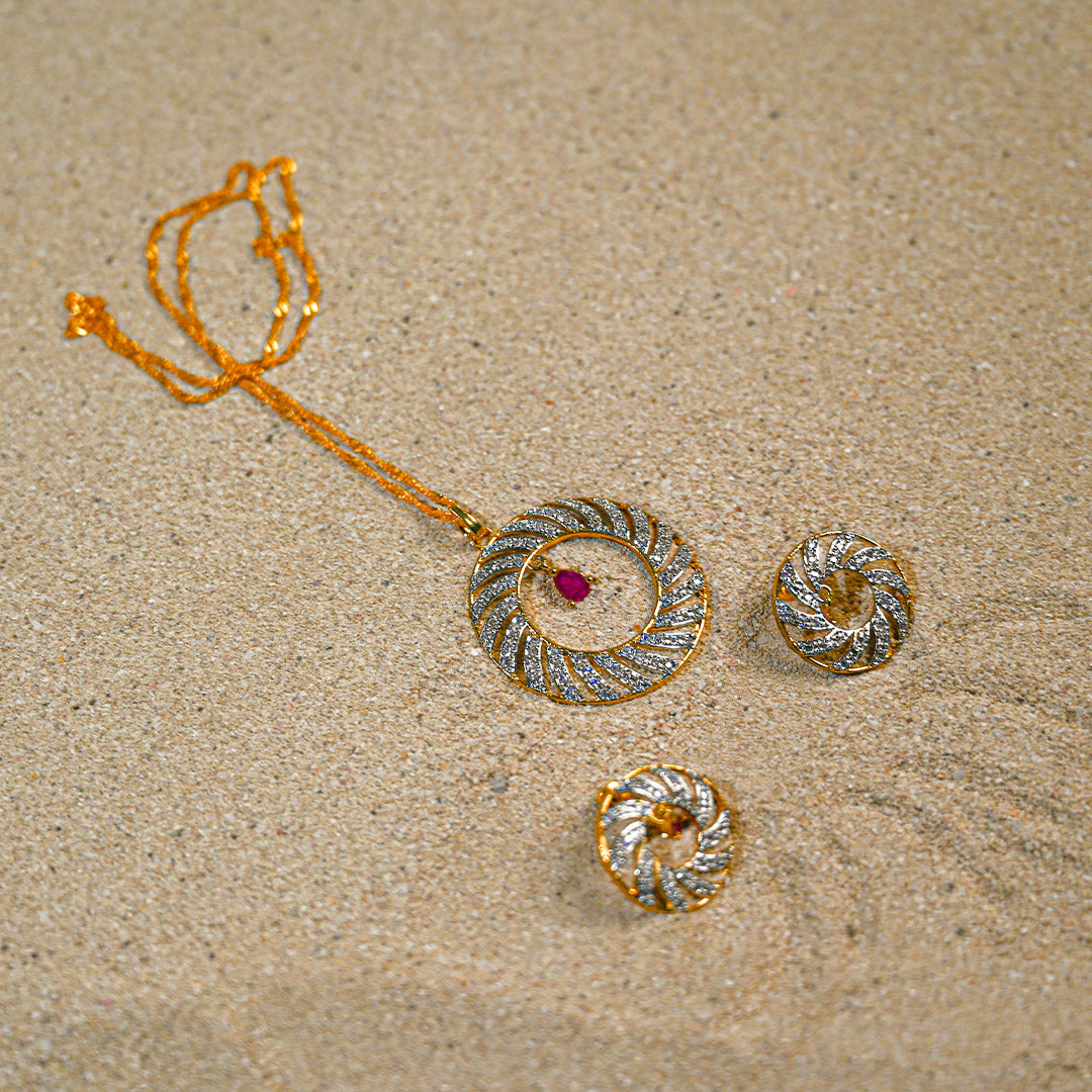 Ruby stone sphere set