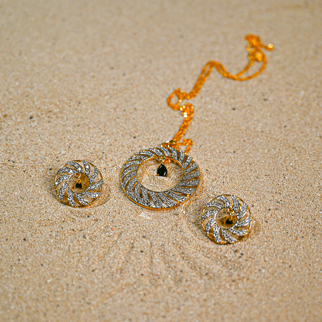 Black stone sphere set