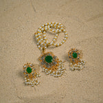 Emerald Pearl Mala set