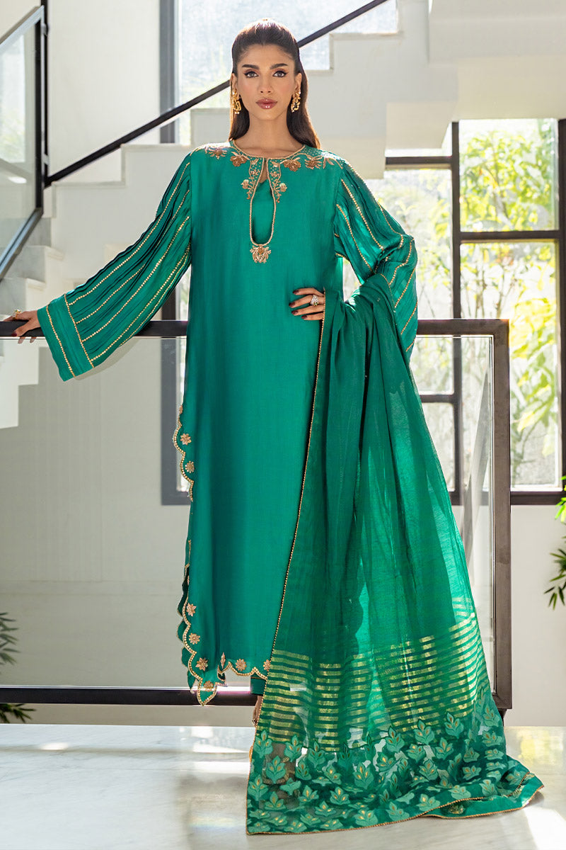 emerald green pakistani dress Emerald Green