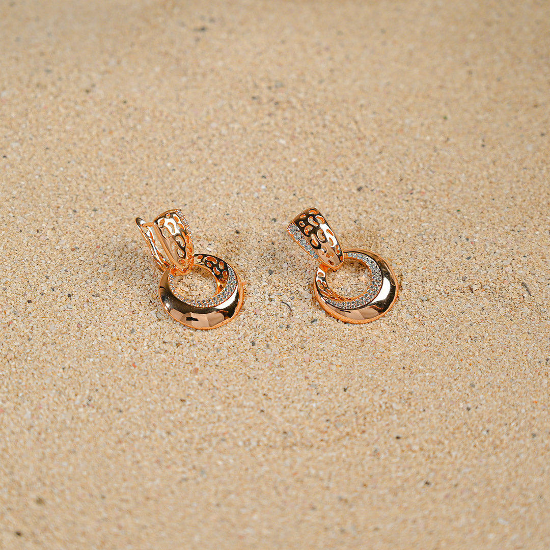 Zircon studded Hoop Earrings