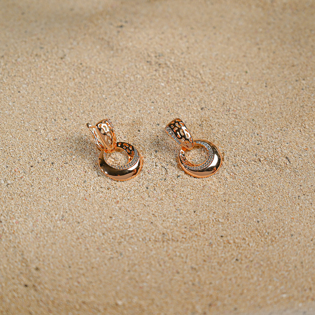 Zircon studded Hoop Earrings