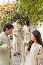 Lime Gold Sherwani Combo