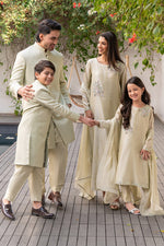 Lime Gold Sherwani Combo