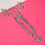 Silver Pink Stone Mala set