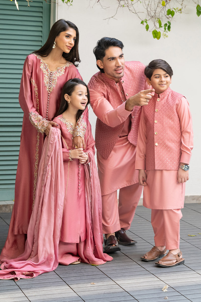 Almond Embroidered Waistcoat combo