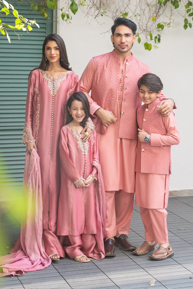 Almond Embroidered Waistcoat combo