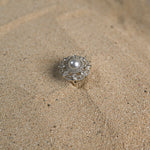 Pearl Sphere Silver Ring