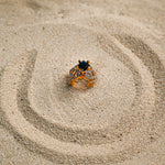 Blue Diamond Drop Ring