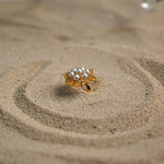 White Pearl Gold Ring