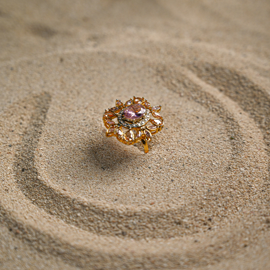 ُTea Pink Crystal Ring