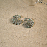 Chic Sea Green Silver Earrings