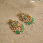 Sea green Gold Chandelier