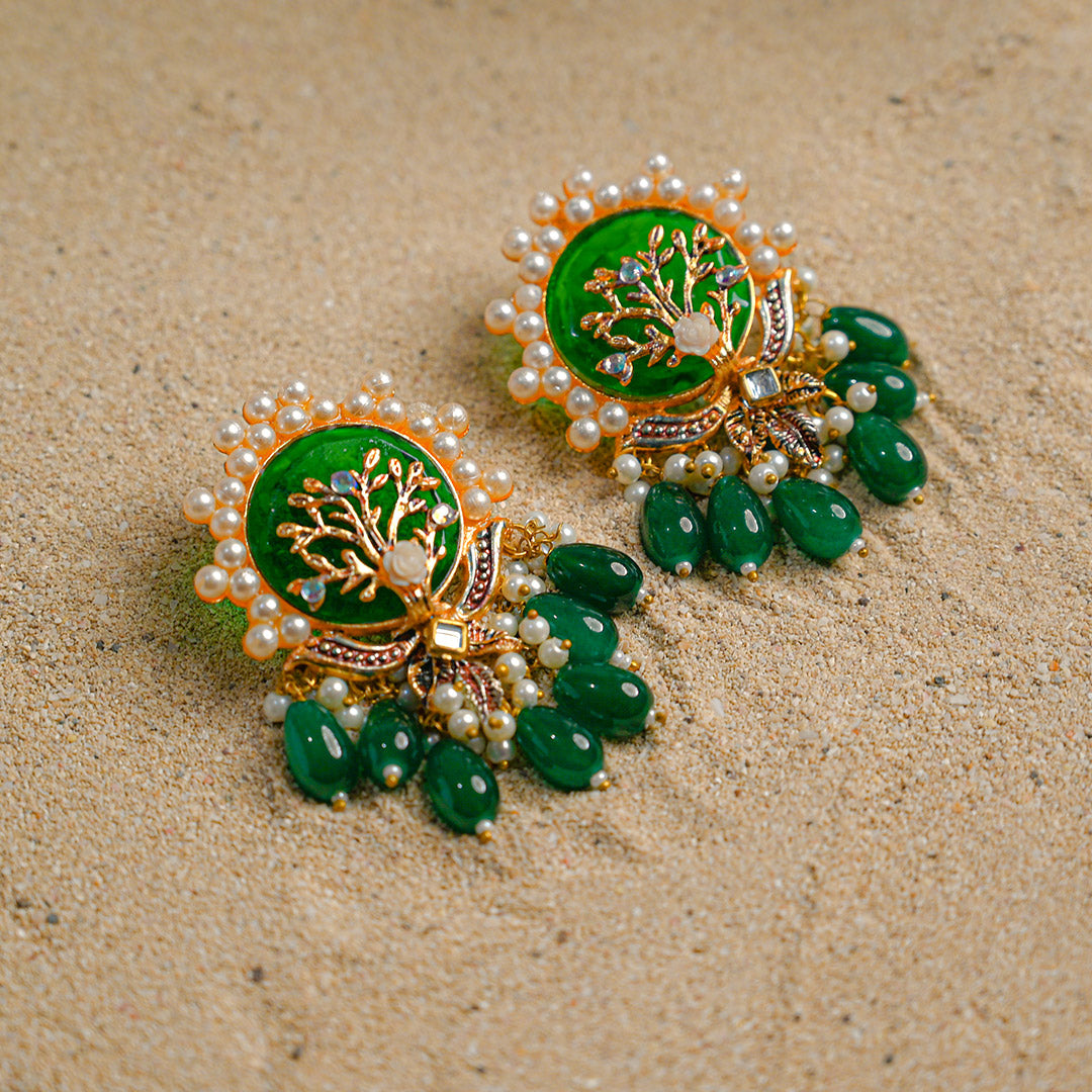 Emerald Tree Earrings