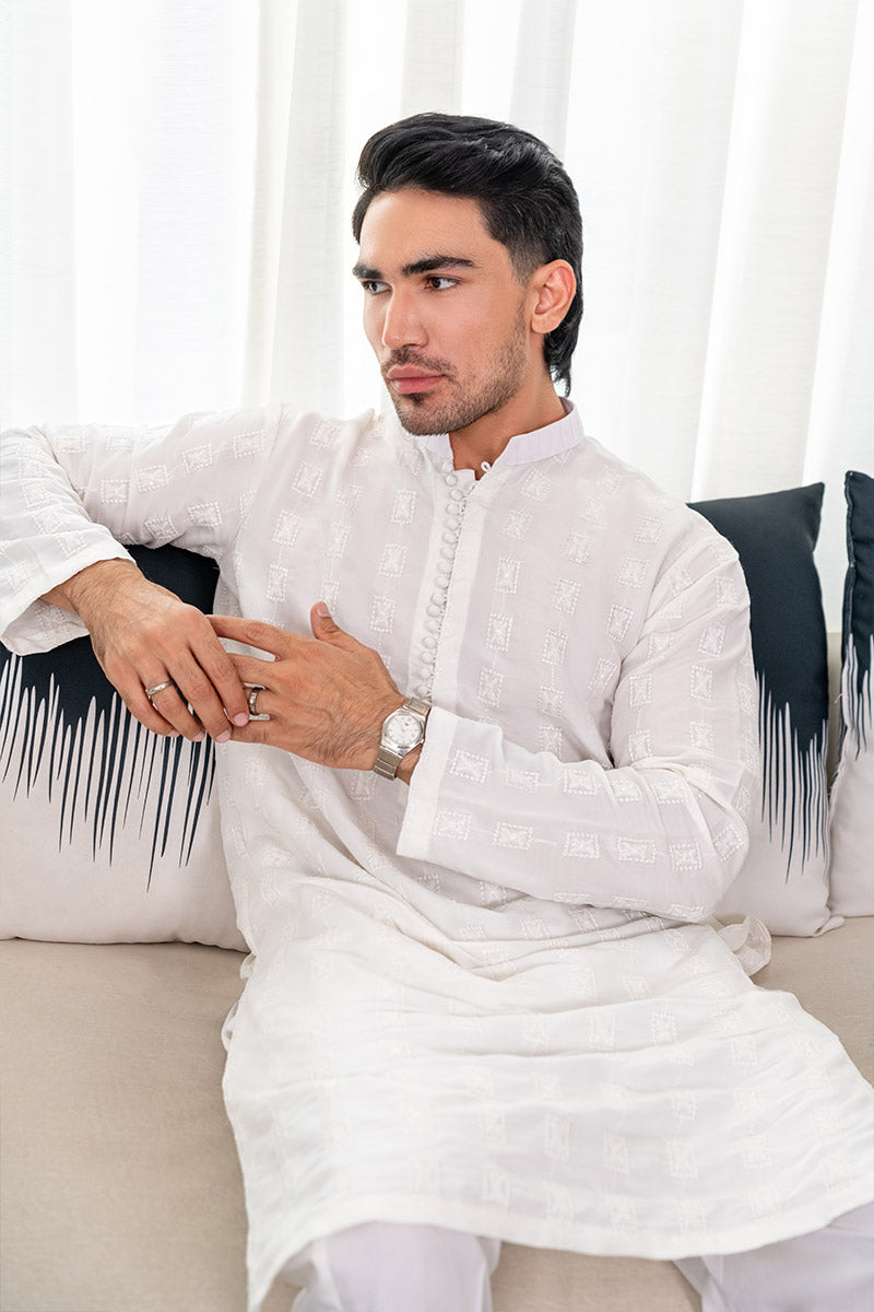 White Embroidered kurta