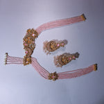 Dusty pink gold Mala set