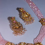 Dusty pink gold Mala set