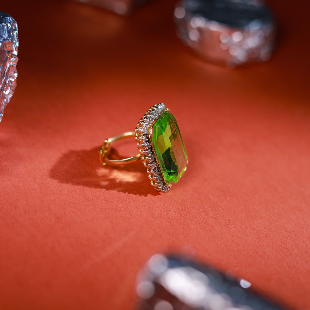 Grape Green Stone Ring
