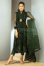 Emerald Sequin Velvet shirt