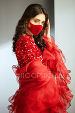 Ruby Red Sequin Pishwas