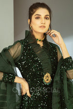 Emerald Sequin Velvet shirt