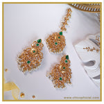 Gold emerald Kundan ET set