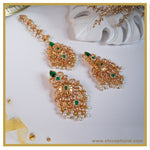 Gold emerald Kundan ET set