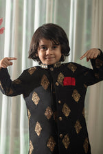 Lux Black sherwani Kids